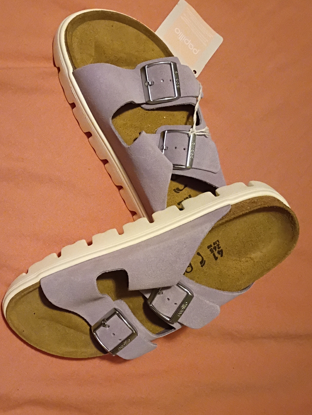 Papillio  Lavender Double-Buckle Platform Sandals